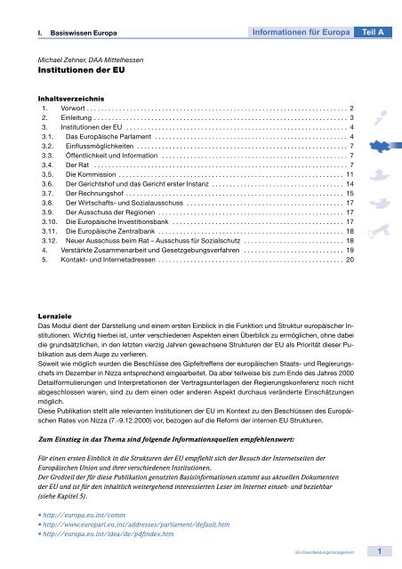 Modul 5 Institutionen der EU - EU-EQT