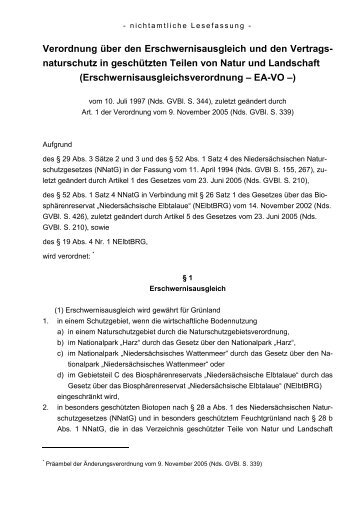 Verordnung über den Erschwernisausgleich und den Vertrags ...