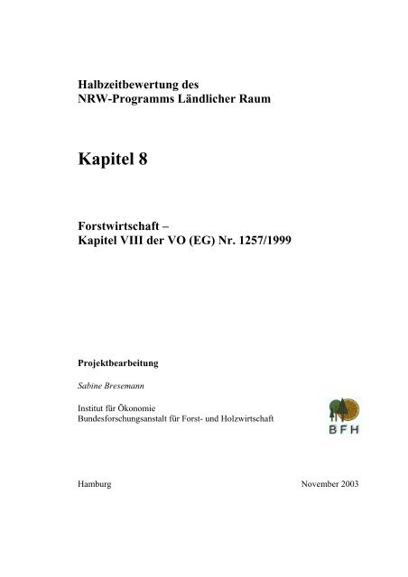 Kapitel 8 - EU-Förderung des Naturschutzes 2007 bis 2013