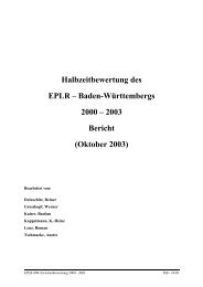 Halbzeitbewertung des EPLR – Baden-Württembergs 2000 – 2003 ...
