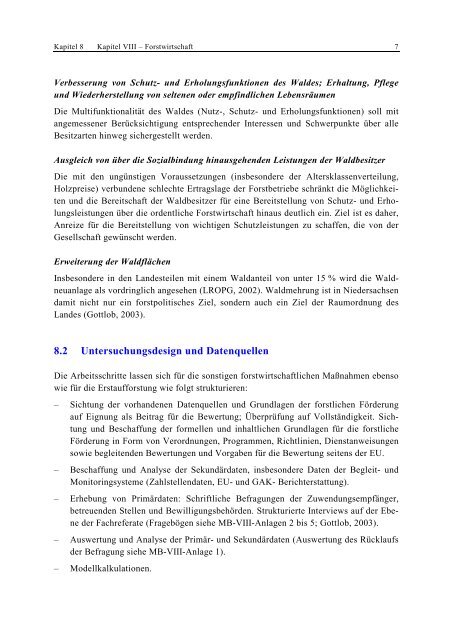 Kapitel 8 - EU-Förderung des Naturschutzes 2007 bis 2013