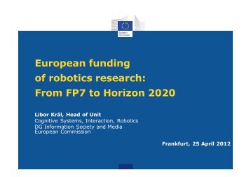 2.1 From FP7 towards Horizon 2020, Prof. Dr. Herman ... - EU-nited