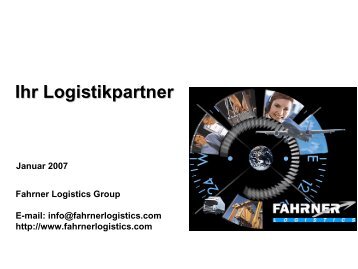 Fahrner Logistics Group - Short Sea Forum