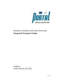 view summary (pdf) - PORTAL - Promotion of results in Transport ...