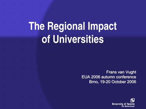 The Regional Impact of Universities - European University Association