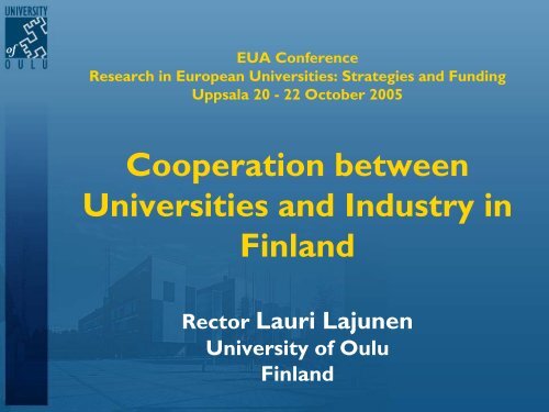 Cooperation between Universities and Industry in Finland