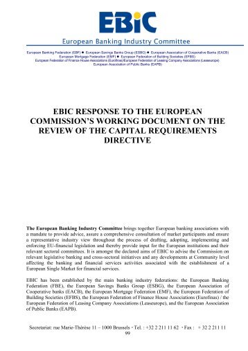 ebic response to the european commission's working document on ...
