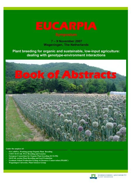 Plant breeding for organic and sustainable, low-input agriculture