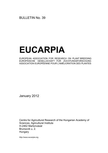 BULLETIN No - Eucarpia