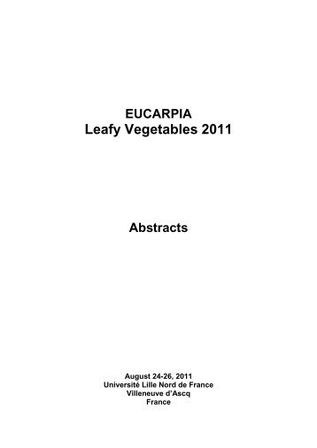 Book of Abstracts - Eucarpia