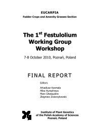 The 1 Festulolium Working Group Worksho pp - Eucarpia