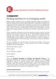 CHEMISTRY Finding solutions in a changing world - EuCheMS