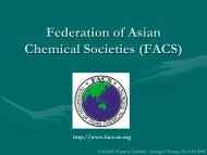 Federation of Asian Chemical Societies (FACS) - EuCheMS