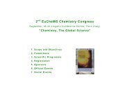 2nd EuCheMS Chemistry Congress Overview