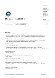 Minutes of the meeting - euclipse