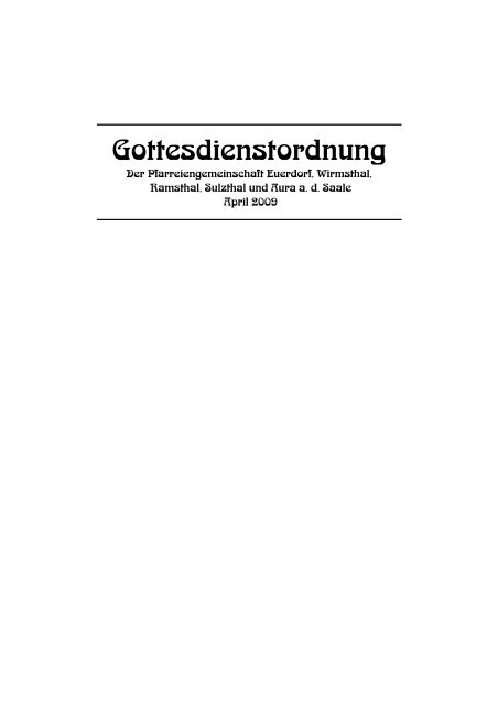 Gottesdienstordnung