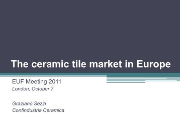 The ceramic tile market in Europe - EUF