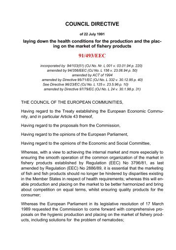 Council Directive 91-493-EEC.pdf - EUGBC