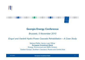 EIB PPT - Georgia Energy Conference 5 November 2010 - EUGBC
