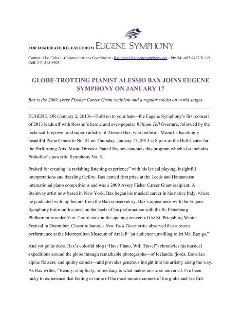 globe-trotting pianist alessio bax joins eugene symphony on january ...