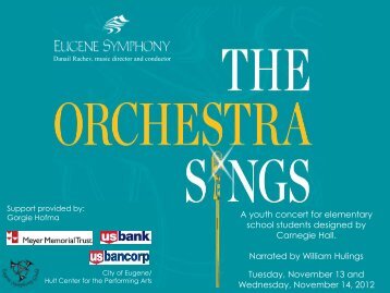 The Orchestra Sings - Eugene Symphony