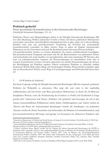 Praktisch gedacht! - European University Institute