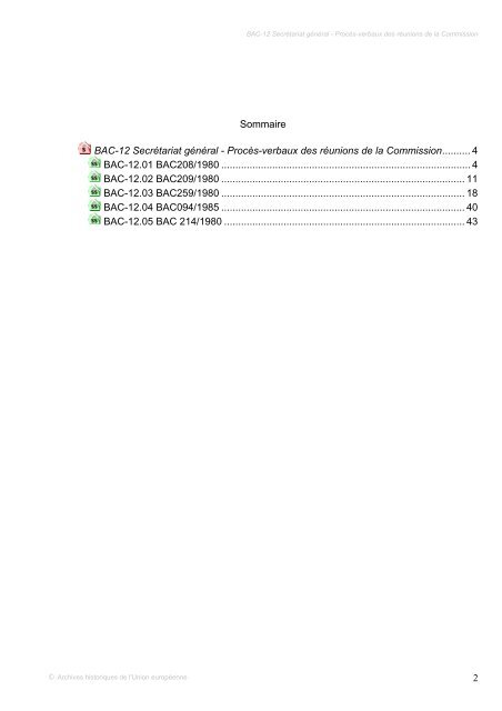 Fonds inventory - European University Institute