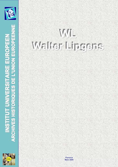 Walter Lipgens - European University Institute