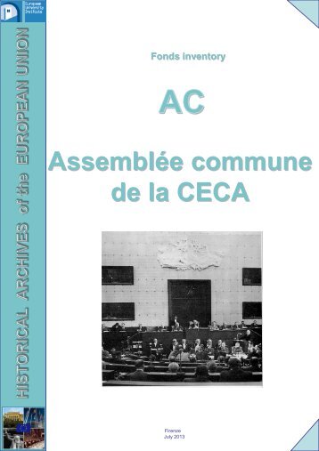 AC Assemblée commune de la CECA - European University Institute