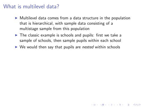 Day 1: Introduction to multi-level data problems