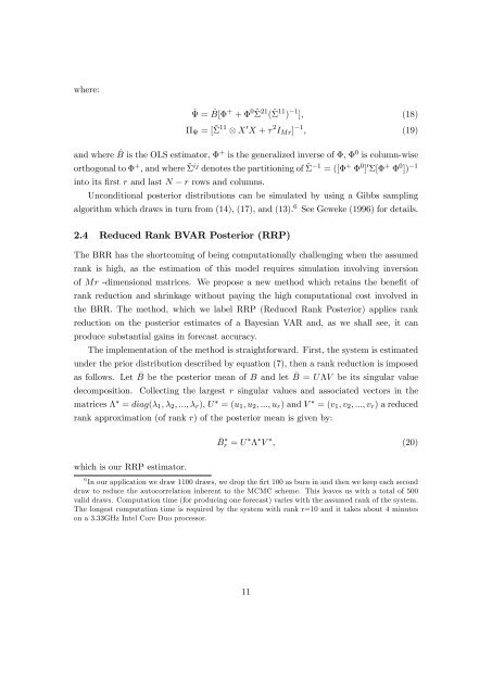 Forecasting Large Datasets with Reduced Rank Multivariate Models