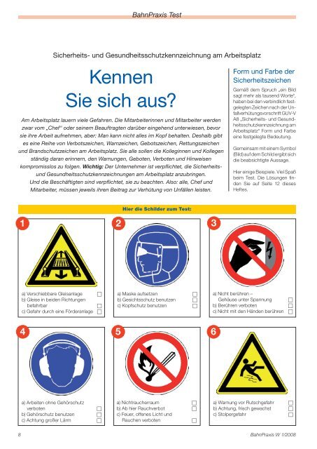 1 · 2008 - Eisenbahn-Unfallkasse