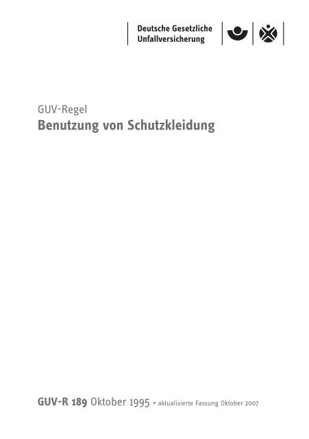 Benutzung von Schutzkleidung - Eisenbahn-Unfallkasse