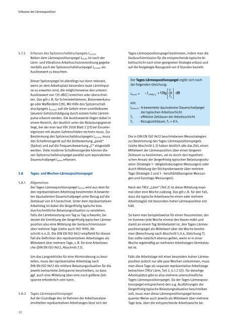 Lärmmesstechnik-Ermittlung des Lärmexpositionspegels am ...