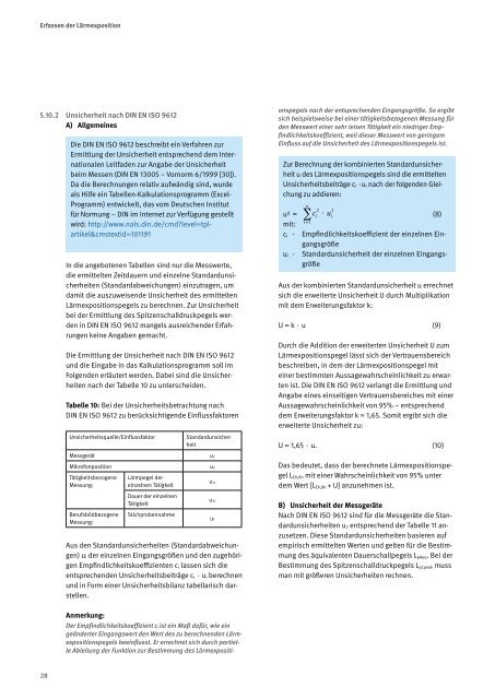 Lärmmesstechnik-Ermittlung des Lärmexpositionspegels am ...