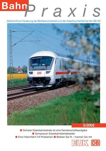 BahnPraxis Heft 1/2002 - EUK - Eisenbahn-Unfallkasse