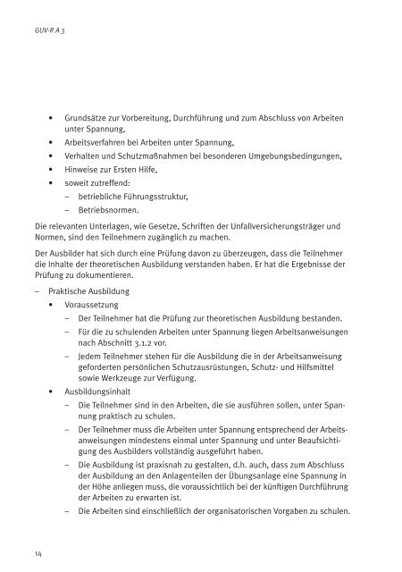 Arbeiten unter Spannung an elektrischen Anlagenund Betriebsmitteln