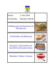 Hanspeter Möckli Frühlingssalat mit Parmesan und Pinienkernen ...