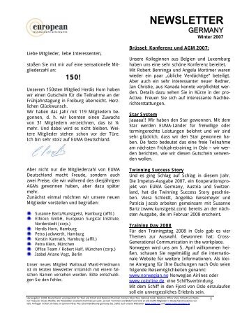 NEWSLETTER - EUMA Germany