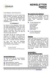 Newsletter August 2008 - EUMA Germany