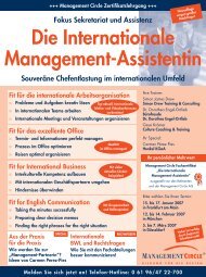Management Circle Seminar: Die Internationale ... - EUMA Germany