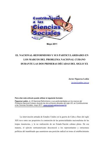 El Nacional-Reformismo y sus particularidades en los ... - Eumed.net