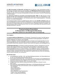 Praxisorientierte Dissertation in Kooperation mit ... - eUni