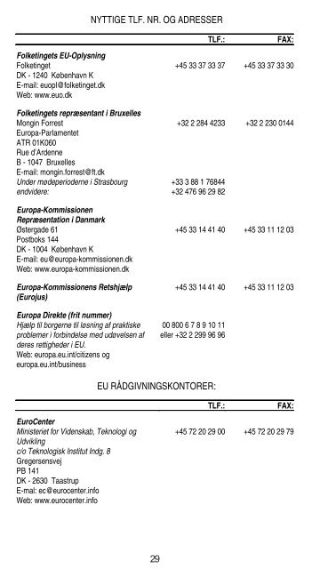 KONTAKT - Folketingets EU-oplysning