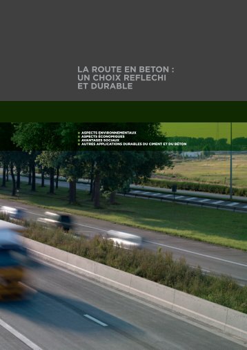 La route en béton : un choix réfléchi et durable - Febelcem