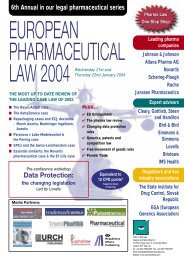 Pharma Law - European Pharmaceutical Law Group