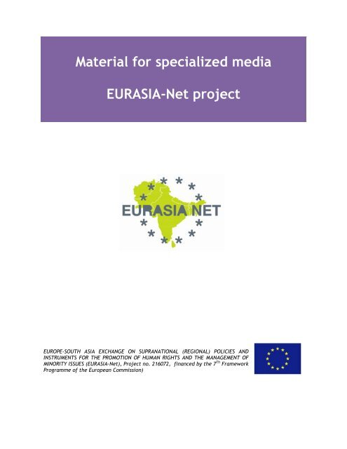 Material for specialized media EURASIA-Net project - EURAC