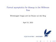 Formal asymptotics for blowup in the Willmore flow - Eurandom