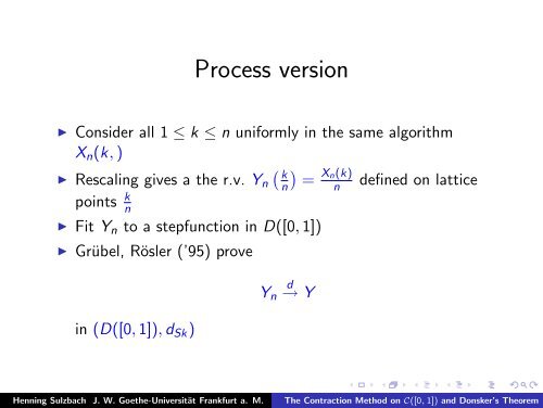 The Contraction Method on C([0,1]) and Donsker's ... - Eurandom