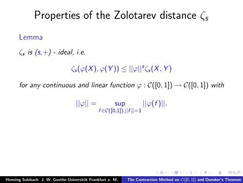 The Contraction Method on C([0,1]) and Donsker's ... - Eurandom